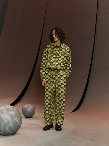 Eclipse Pants in Footprints Brown from Henrik Vibskov