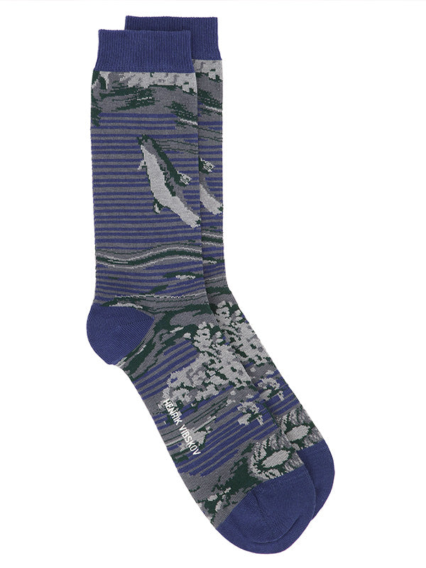 Fishes Socks in Fishes Black from Henrik Vibskov
