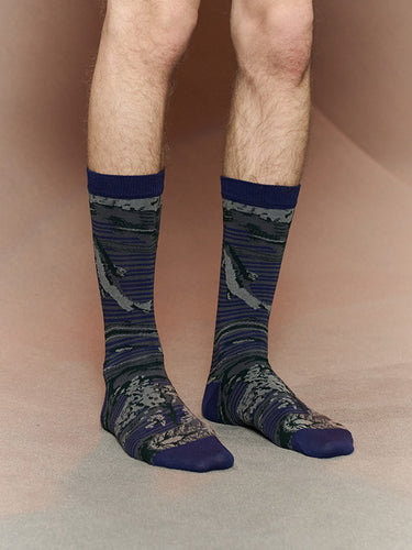 Fishes Socks in Fishes Black from Henrik Vibskov