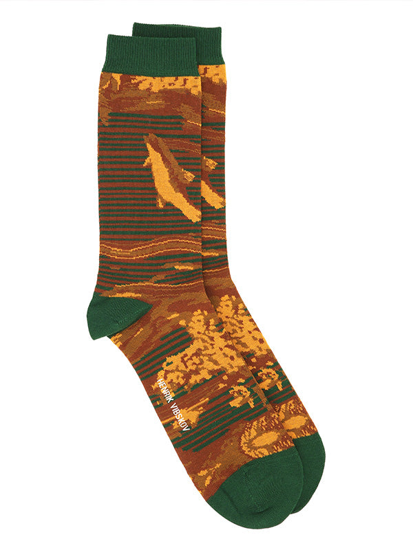 Fishes Socks in Fishes Orange from Henrik Vibskov