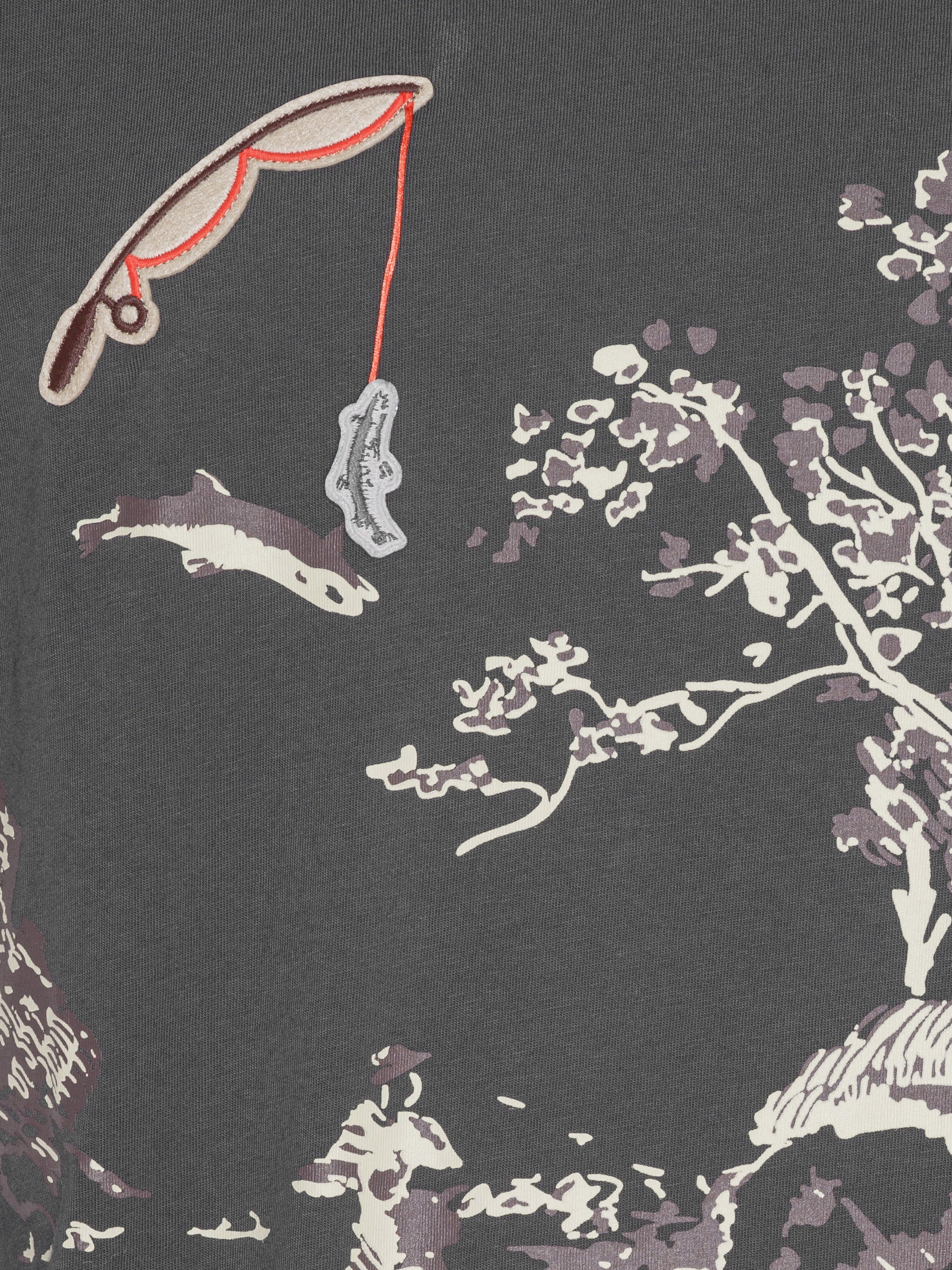 Fishing Rod Tee in Dark Shadow from Henrik Vibskov