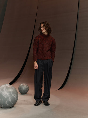 Flat Knitted Crewneck in Flat Brown from Henrik Vibskov