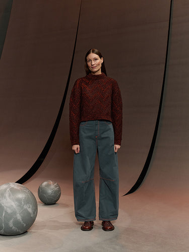 Flat Knitted Sweater in Flat Brown from Henrik Vibskov