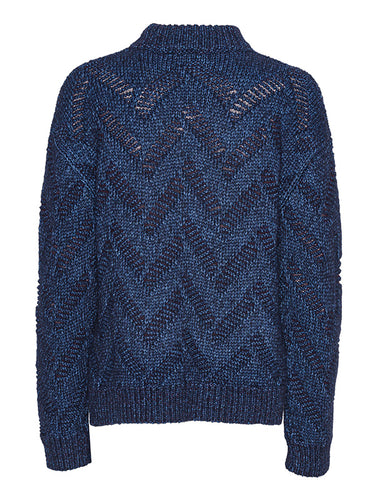 Flat Knitted Sweater in Flat Navy from Henrik Vibskov