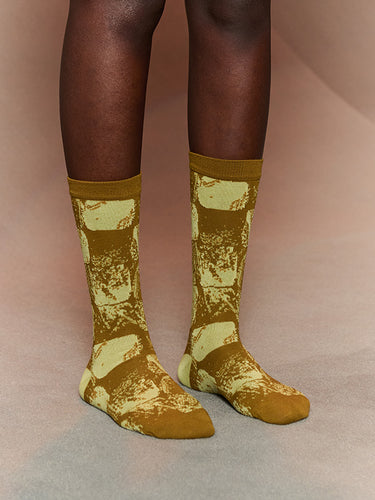 Footstep Socks in Footstep Brown from Henrik Vibskov