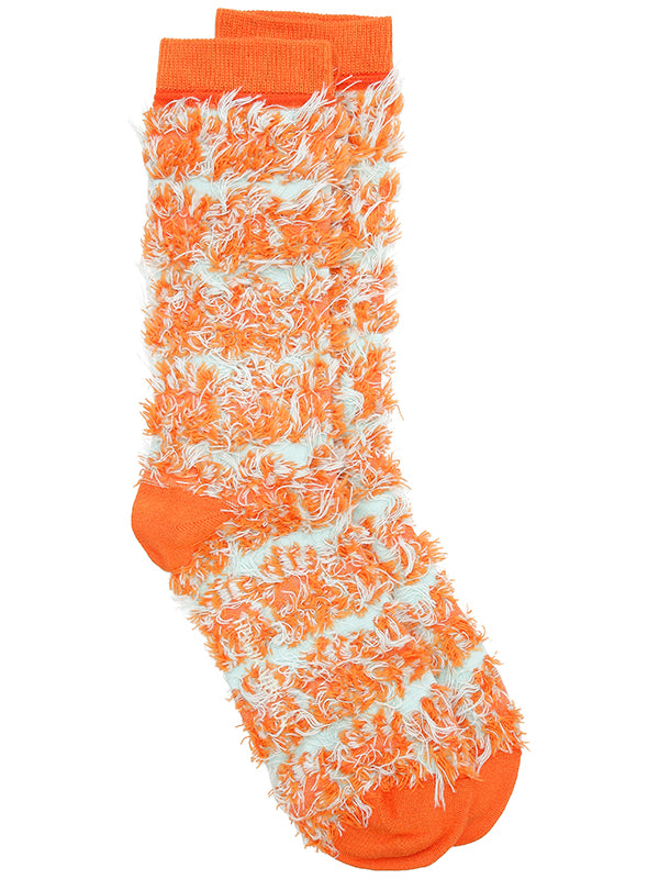 Henrik Vibskov - Hairy Handsome Chair Socks Femme in Orange Hairy Chair