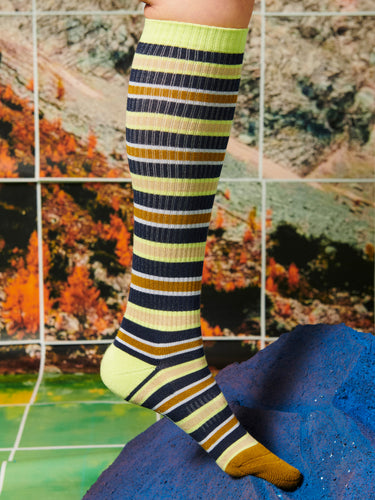 Line Socks - Dark Stripes-[-Henrik Vibskov-2