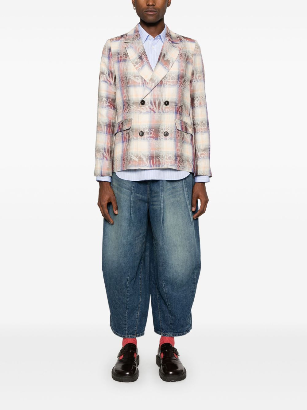 Motif Blazer in 8 Arm Check Charm from Henrik Vibskov