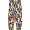 Colorful abstract patterned pants from Henrik Vibskov on a white background