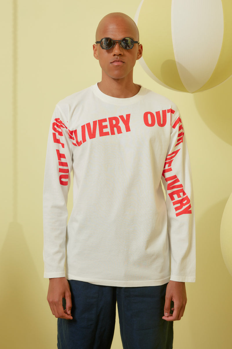 Henrik Vibskov tee - Out for delivery LS Tee ccru