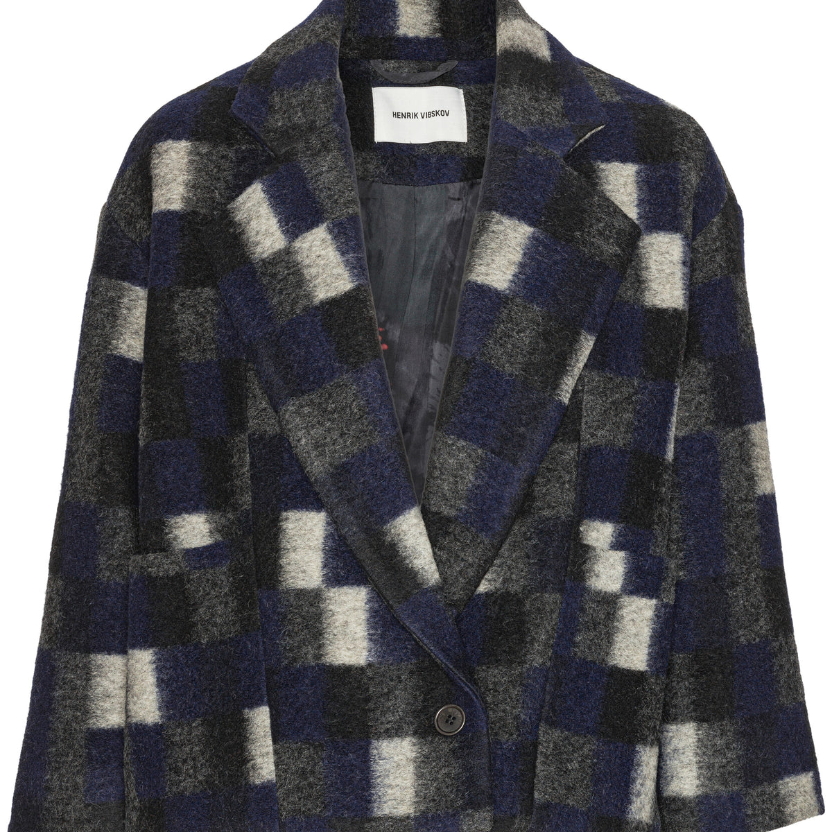 Henrik Vibskov │ Shady Suiting Jacket in Brushed Black Squares