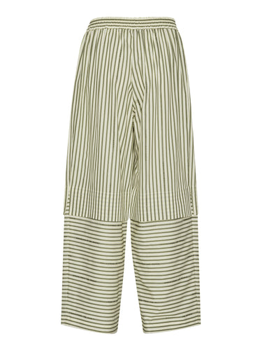 Back view of the Shants Pants, showing the layered leg details and wide-leg silhouette.