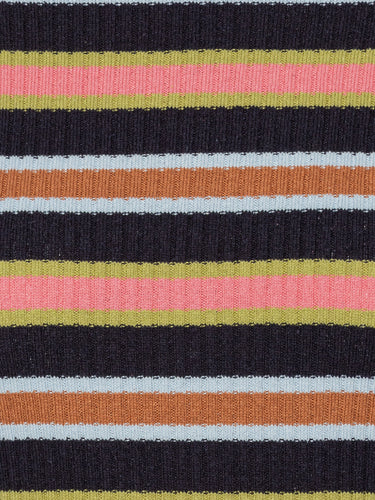 Close-up of fabric with multicolored stripes