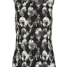 Black and white patterned sleeveless top from Henrik Vibskov on a white background