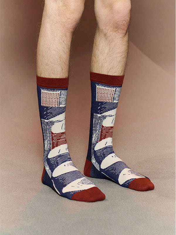 Slope Socks in Slopes Brown from Henrik Vibskov