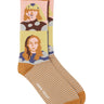 The Intern Socks Femme in Brown Coral Faces from Henrik Vibskov