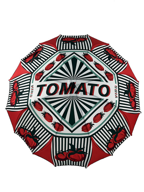 Henrik Vibskov - Tomato umbrella in white and red tomato can print - 2