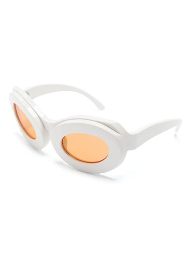 Henrik Vibskov - Tyler Sunglasses in White Orange