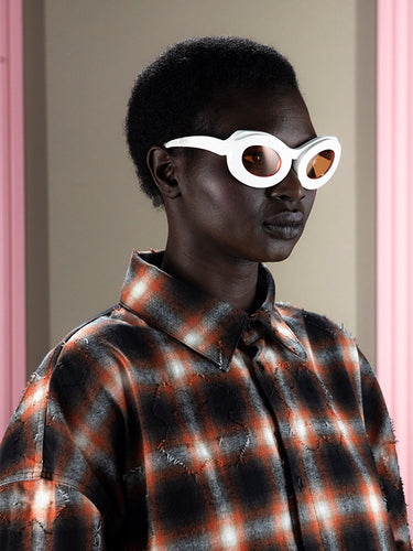 Henrik Vibskov - Tyler Sunglasses in White Orange