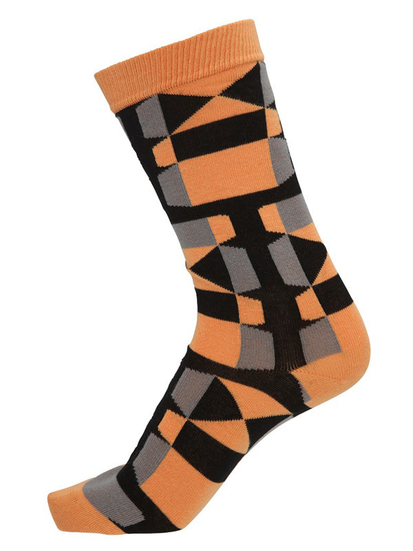 Henrik Vibskov - Unfolded socks homme in orange and grey - 1