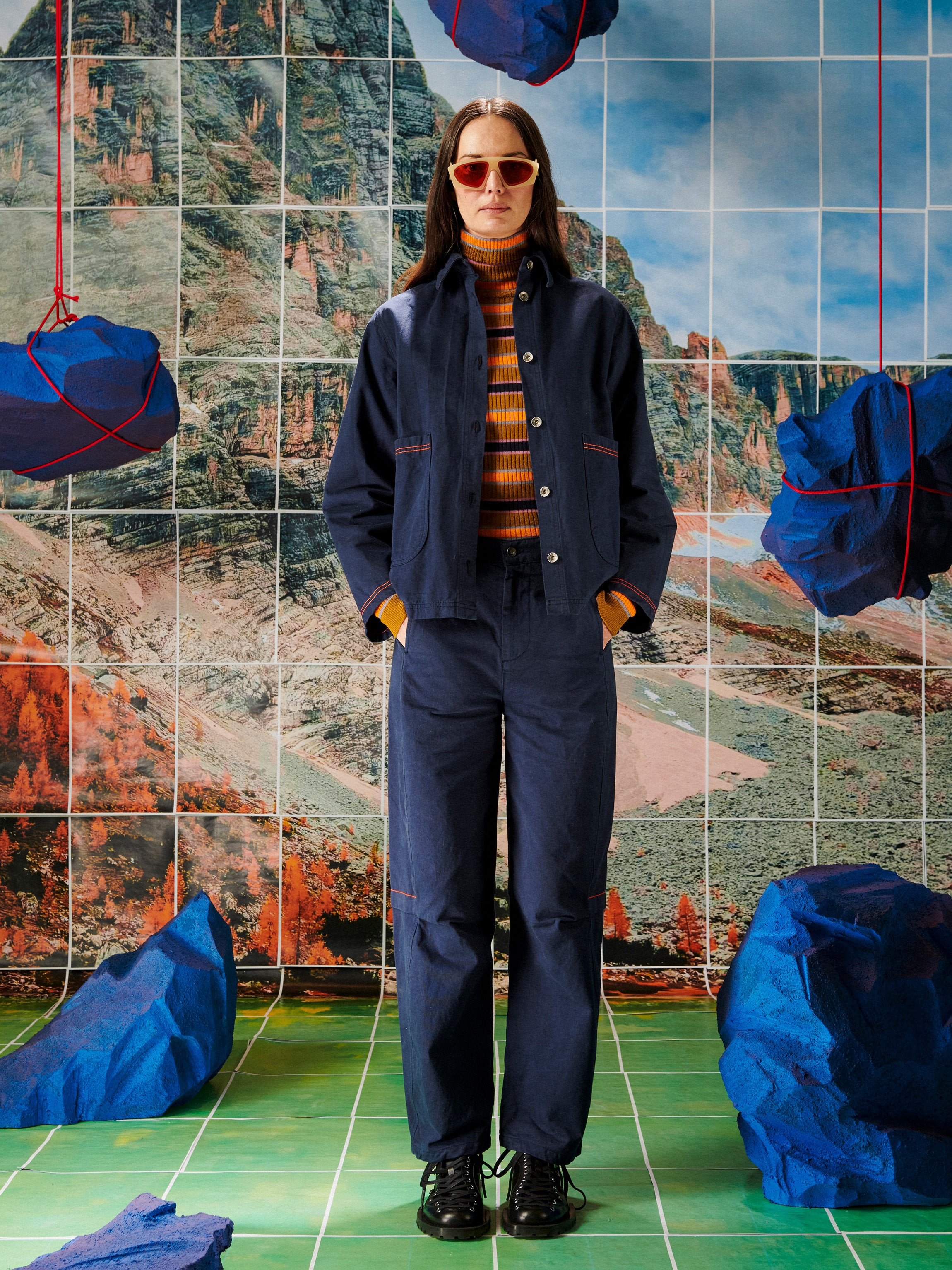 Wheel Work Shirt - Peacoat-[-Henrik Vibskov-4