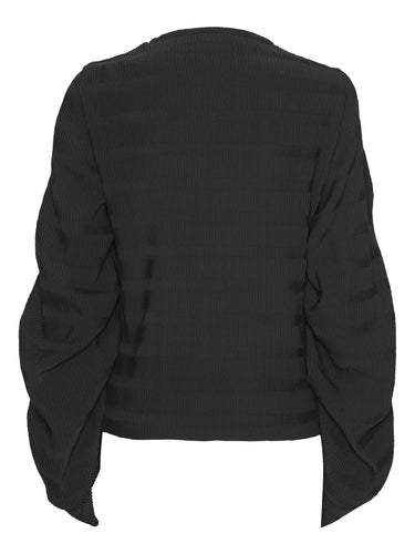 Pleated blouse with adjustable drawstring sleeves from Henrik Vibskov on a white background