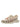Henrik Vibskov x KEEN UNEEK LEA Sandal in Birch Canteen - front three-quarter view showing woven cord upper with orange and brown detailing on off-white sole