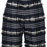 Henrik Vibskov │ Fast Shorts in Navy Black Fringe Checks