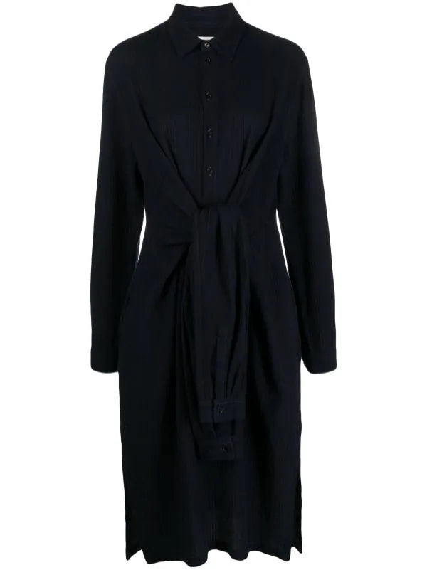 Mars Shirt Dress in  Indigo Stripes 