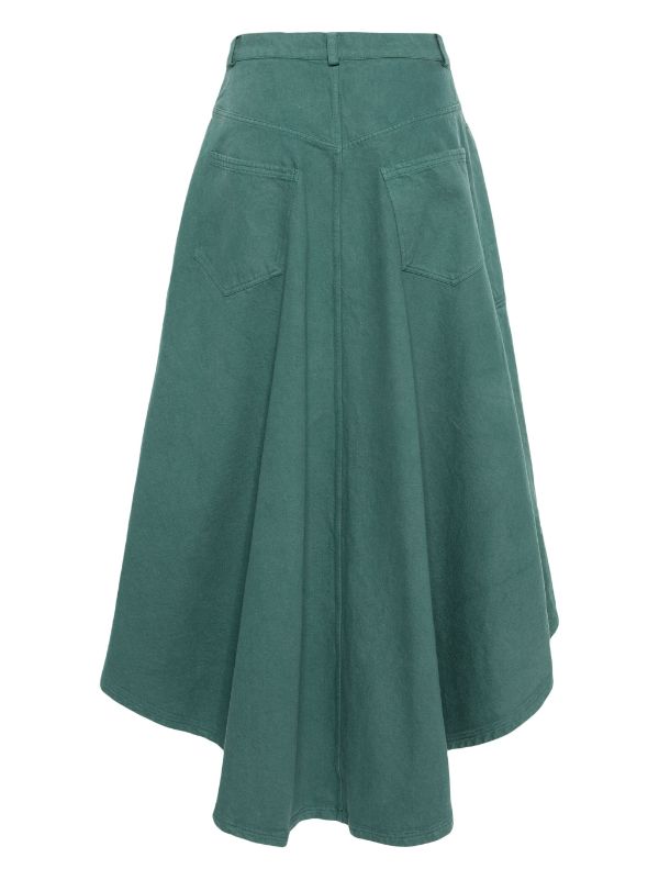 Henrik Vibskov │ Regain Denim Skirt in Mallard Green