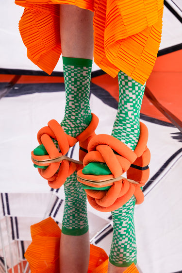 Henrik Vibskov x Yume Yume - Sausage heel in Flame orange