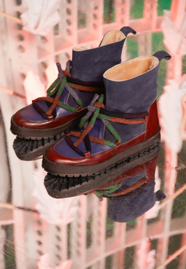 The Sugar Boot - Leather Blue-[-Henrik Vibskov-2