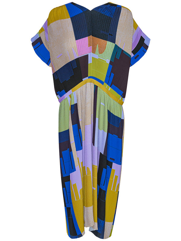 Henrik Vibskov - Transit plisse dress in Boxes Overlap - 1