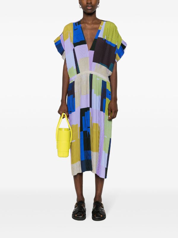 Henrik Vibskov - Transit plisse dress in Boxes Overlap