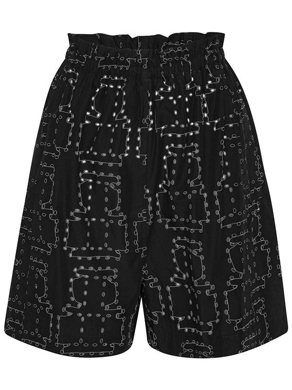Henrik Vibskov - Waybill shorts in Black Punched Boxes - 1
