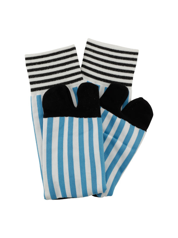 Striped Tabi Socks - Blue/Black