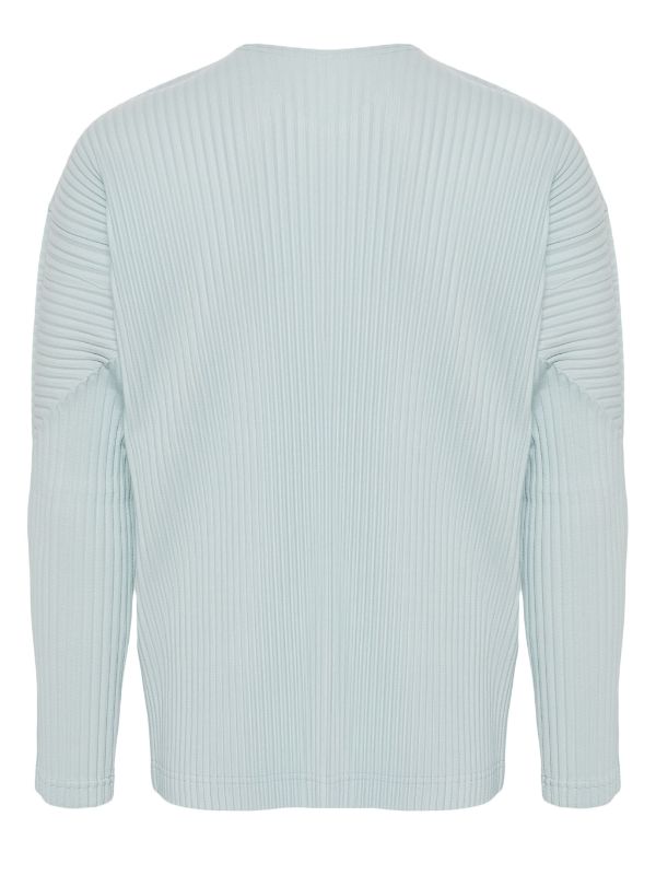 Homme Plisse Issey Miyake - pleated long sleeve shirt in light blue - 2