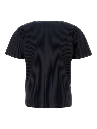 SS25 Short-Sleeve T-Shirt in Navy from Homme Plissé Issey Miyake