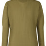 Long-Sleeve Pleats T-shirt in Olive Khaki from Homme Plissé Issey Miyake