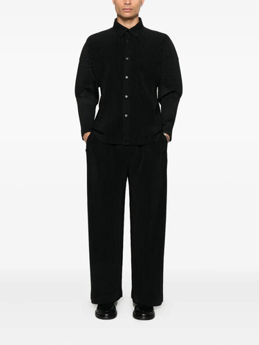 October AW25 Shirt - Black-[-Issey Miyake Homme Plisse-2