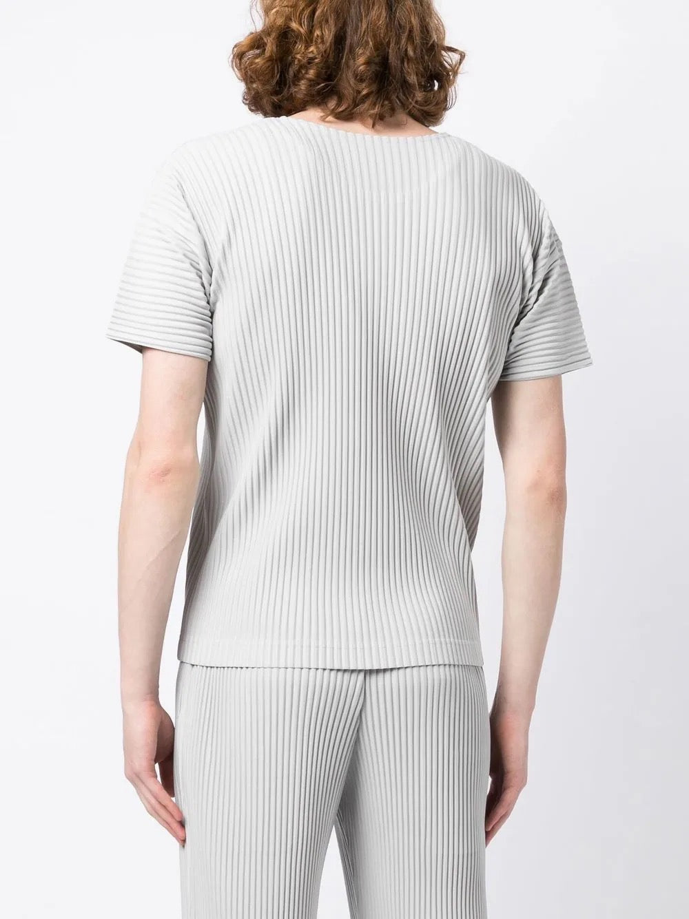 Short Sleeve T Shirt - Light Gray-[-Issey Miyake Homme Plisse-4