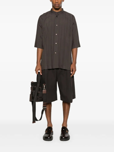 Short-Sleeve Edge Shirt in Charcoal from Homme Plissé Issey Miyake