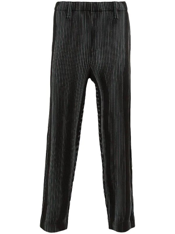 Homme Plisse Issey Miyake - tweed pleats pants in brown - 1
