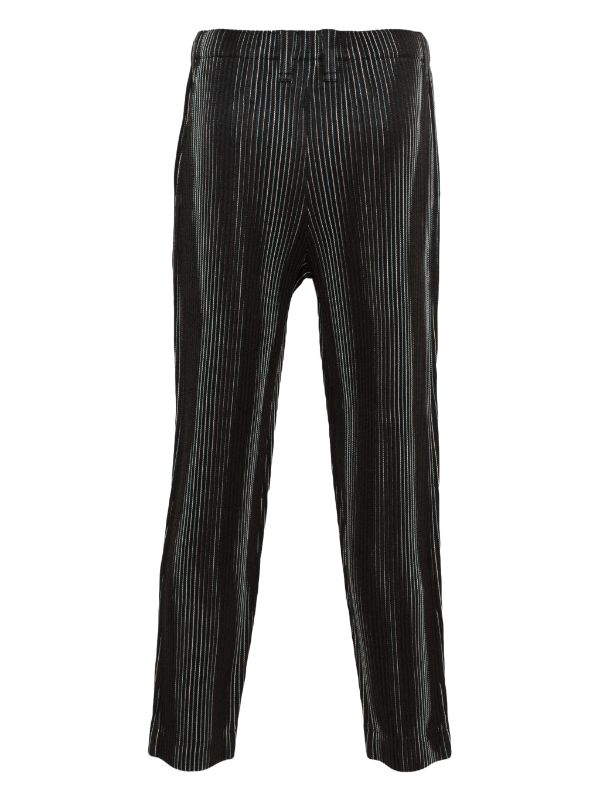 Homme Plisse Issey Miyake - tweed pleats pants in brown - 2