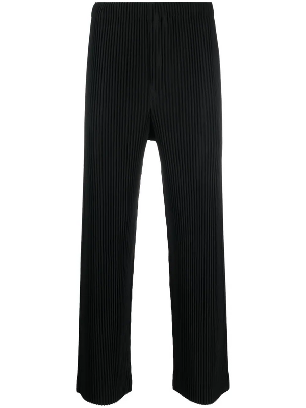 Homme Plissé Issey Miyake - wide crop pleated pants in black - 1