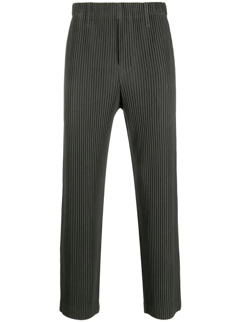 Issey Miake Homme Plissé │ Tailored Pleated Pants in Ebony Khaki