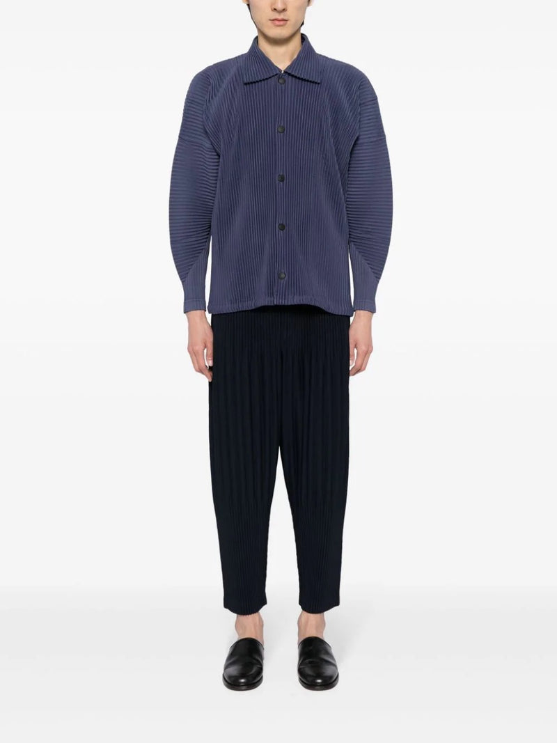 Homme Plissé Issey Miyake - drop crotch pants in navy - 2