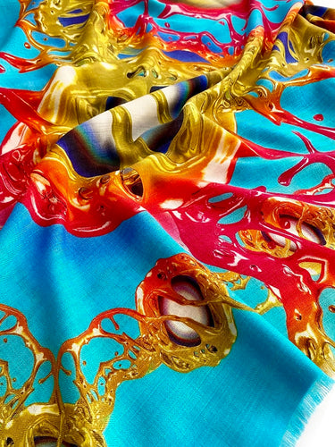 Hyper Gold Scarf in Blue from Louise Rosendal