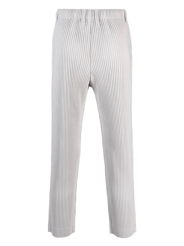Issey Miyake Homme Plissé - straight fit pants in light gray - 2