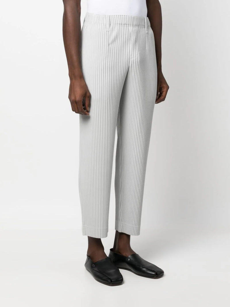 Issey Miyake Homme Plisse pants - AW23 Straight Fit Pants light gray